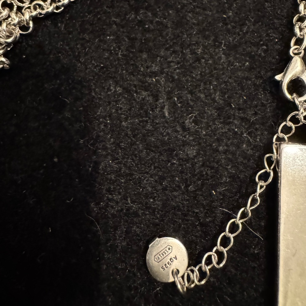Gucci AG925 Dog Tag Monogram Logo Etched Necklace - Picture 6 of 7